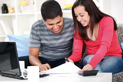 couple figuring out their finances together