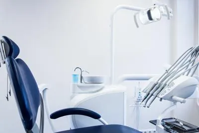 dental chair with dental tools and equipment